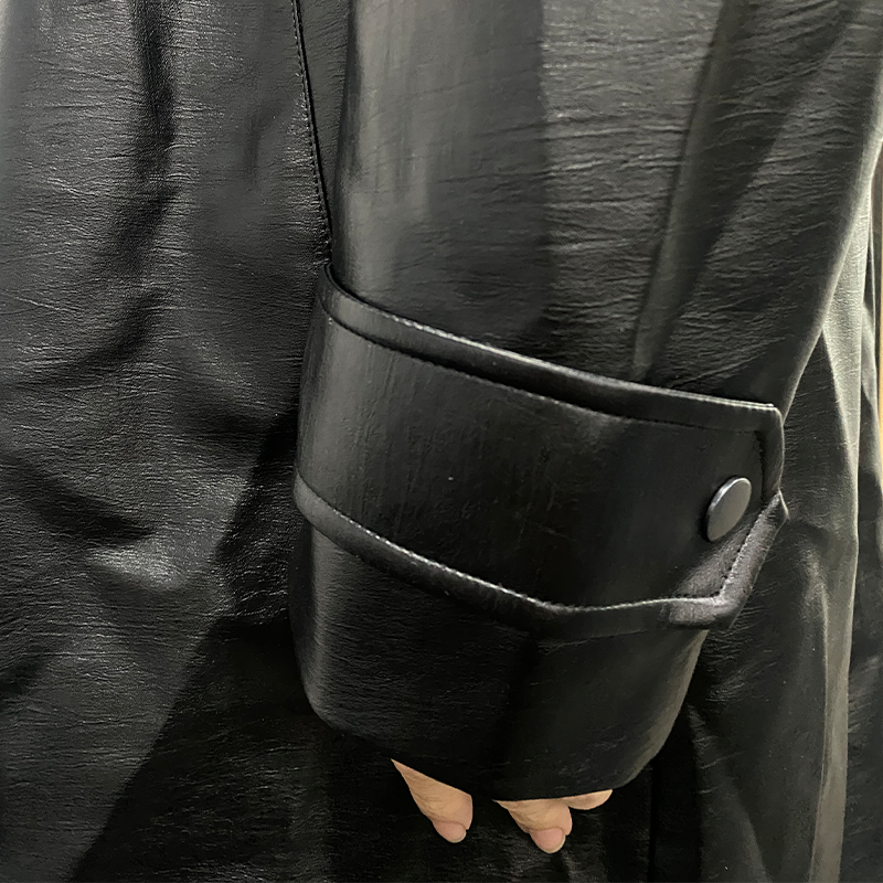 Knielanger, zweireihiger Trenchcoat für Herren