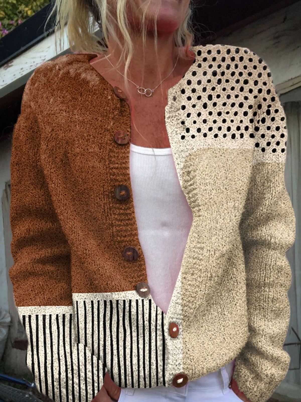 Marlene | Cardigan mit Punktmuster