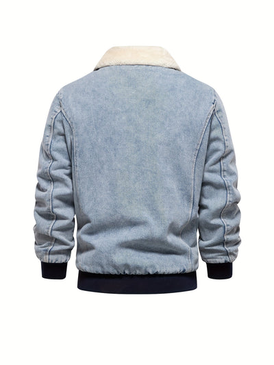 Denim-Fleece-Jacke für Herren