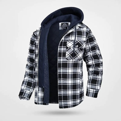 Kapuzen-Button-Down-Jacke für Herren