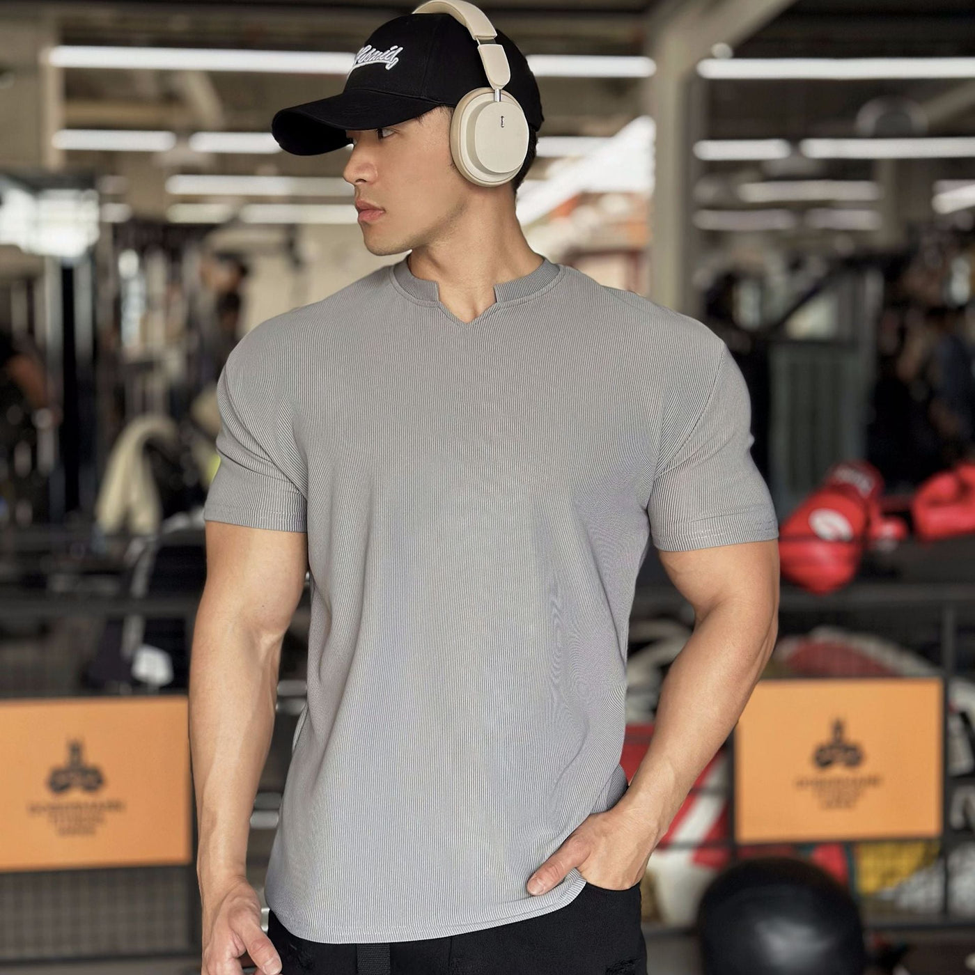 Herren Casual V-Ausschnitt T-Shirt