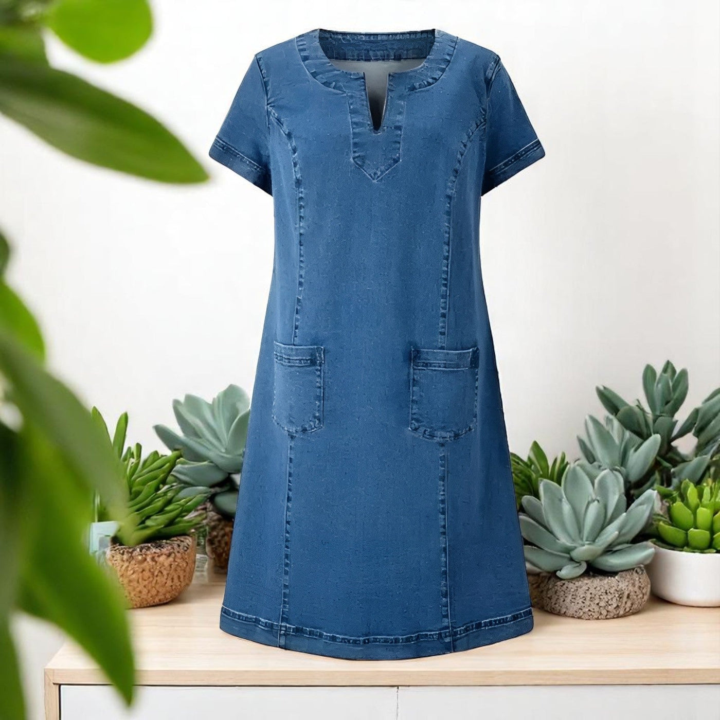 Faye™ - Weiches Denim-Kleid