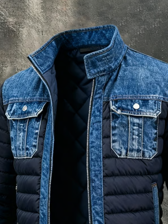 FELIX™ | QUILT-JACKE MIT FEINEN DETAILS AUS DENIM