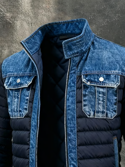 FELIX™ | QUILT-JACKE MIT FEINEN DETAILS AUS DENIM