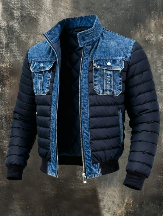 FELIX™ | QUILT-JACKE MIT FEINEN DETAILS AUS DENIM