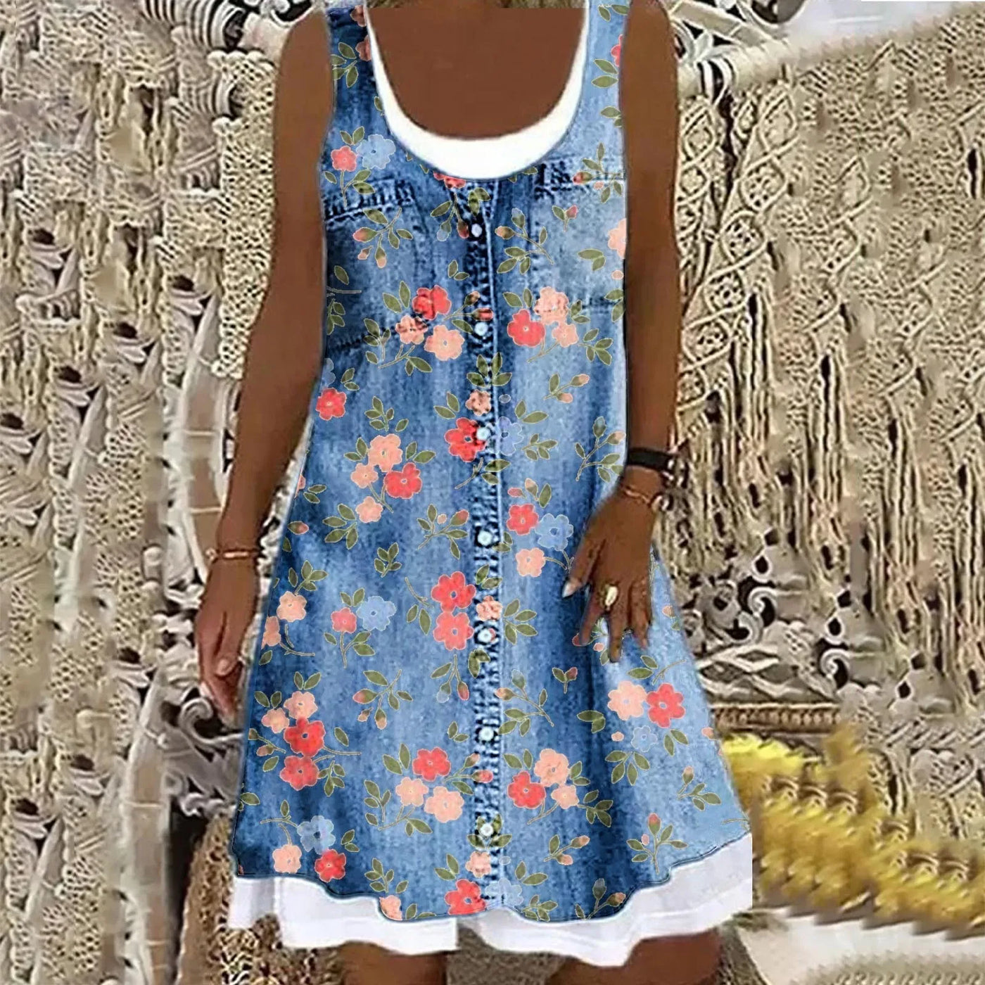 Neve™ - Elegantes Denim-Kleid