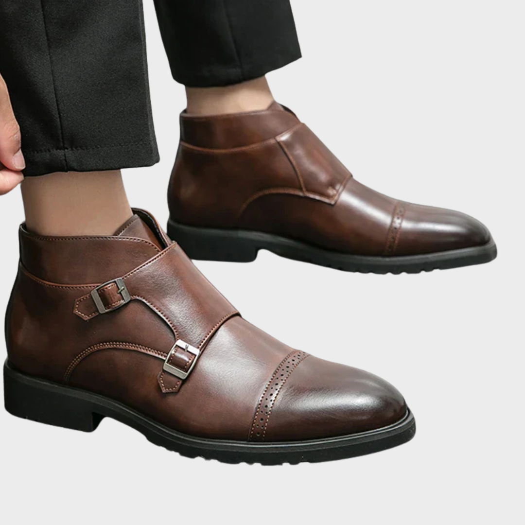 Parker | Kunstläder Doppel-Monk-strap Stiefel