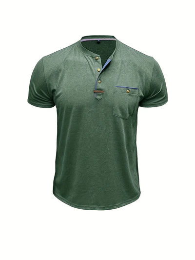 Weiches Basic T-Shirt mit Brusttasche für Herren