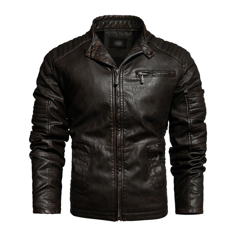 Herren Vintage Slim Fit Motorradjacke