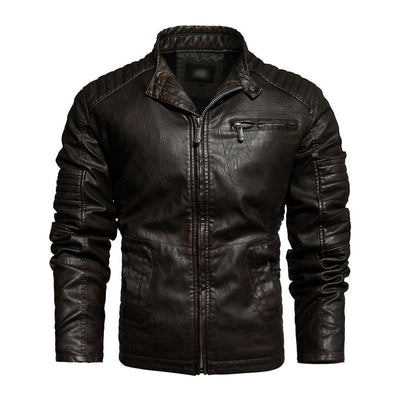 Herren Vintage Slim Fit Motorradjacke