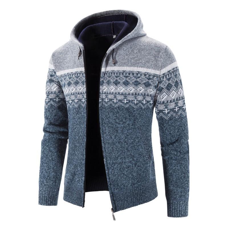 Lässiger gestrickter Hoodie für Herren