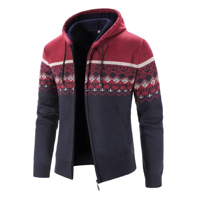 Lässiger gestrickter Hoodie für Herren