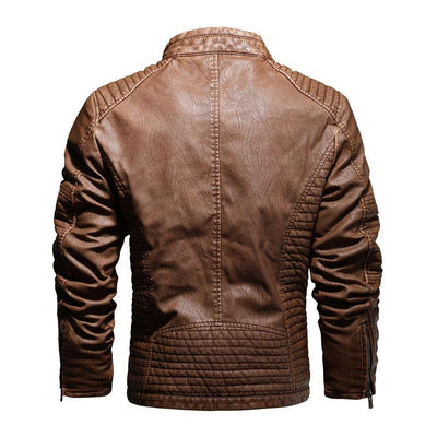 Herren Vintage Slim Fit Motorradjacke