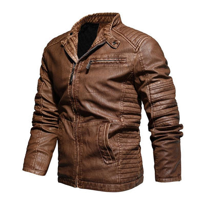 Herren Vintage Slim Fit Motorradjacke