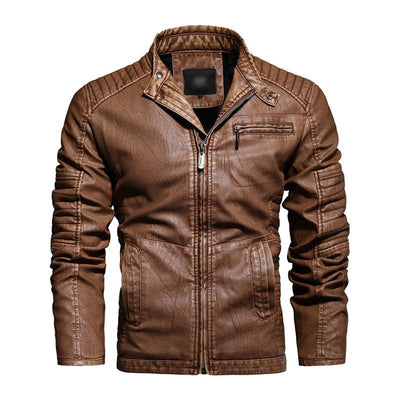 Herren Vintage Slim Fit Motorradjacke