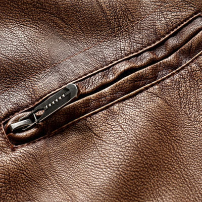 Herren Vintage Slim Fit Motorradjacke